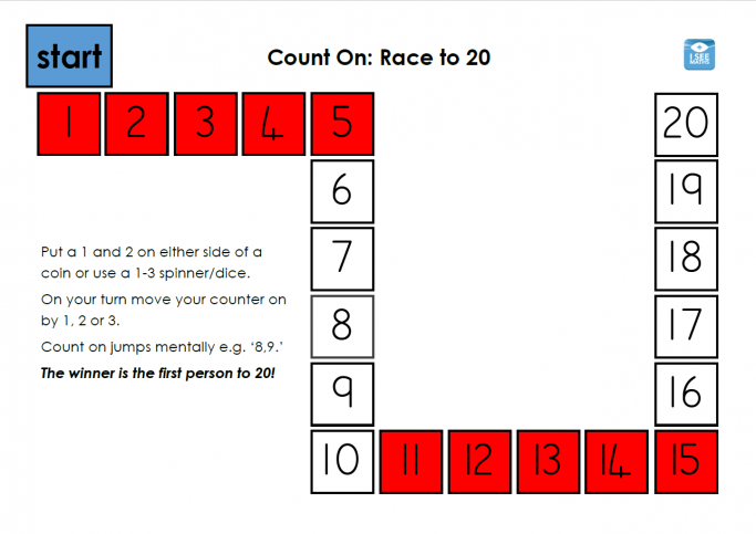 learn to count Reception and key stage 1 learning resource number bonds to 20 