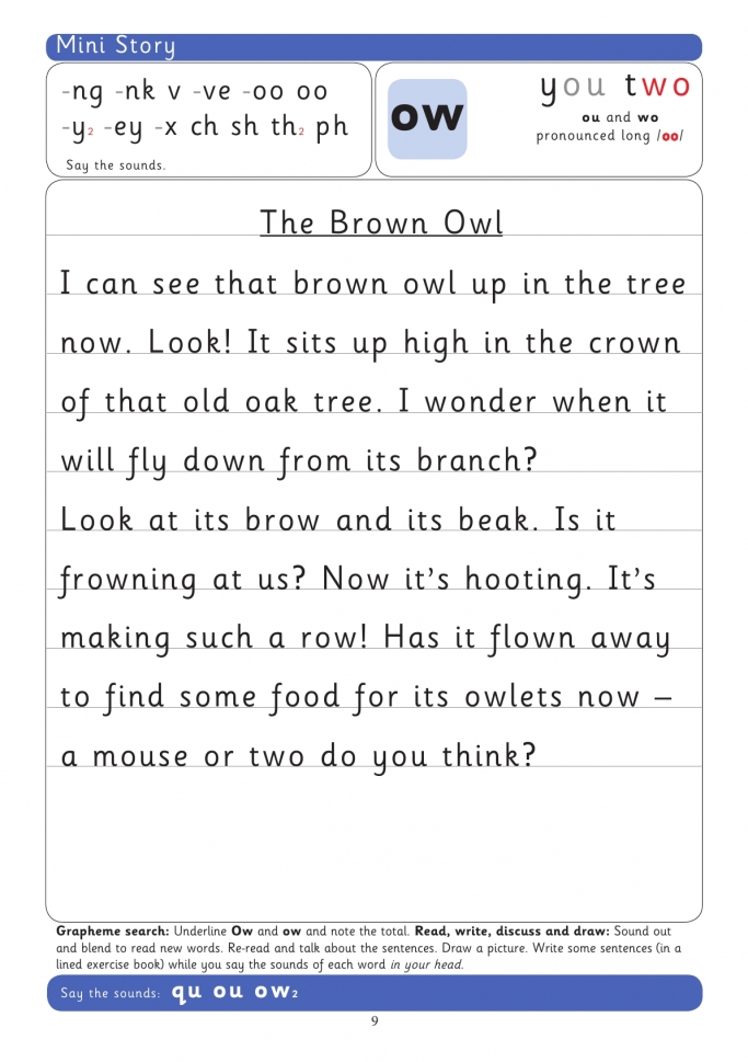 Teach The Grapheme Ow With This Phonics Worksheet Teachwire Teaching Resource