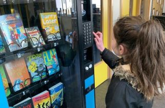 Reading for pleasure – We set up a book vending machine in school