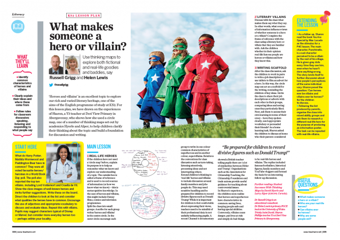KS2 literacy lesson plan – What makes someone a hero or villain?