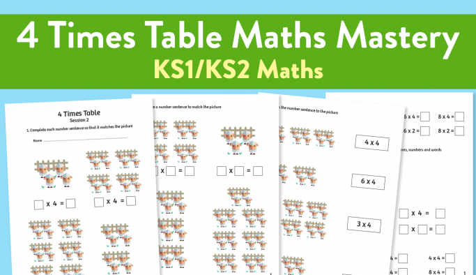 Learn How To Teach The Four Times Table Using Maths Mastery With This Simple Worksheet