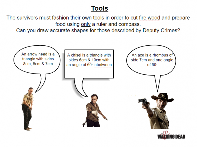the walking dead season 5 shape construction activity for ks3 maths teachwire teaching resource the walking dead season 5 shape