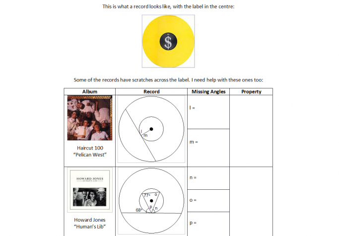 Broken Turntable Circle Theorems Worksheet for KS4 Maths | Teachwire