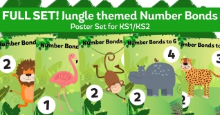 Animal Posters For Teaching Number Bonds to 4-10 For KS1