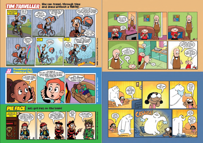 Comic strip template with speech bubbles image
