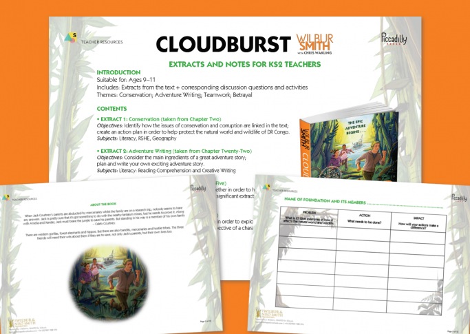 Cloudburst by Wilbur Smith – Extracts and teaching notes for KS2