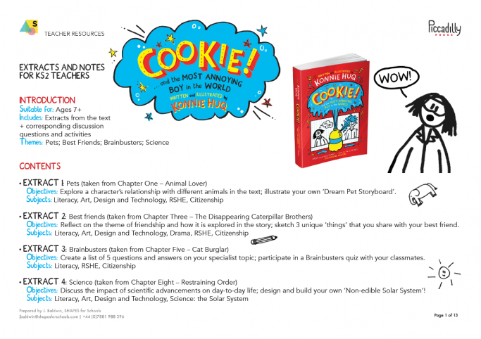 Cookie and the Most Annoying Boy in the World by Konnie Huq – Extracts and teaching notes for KS2