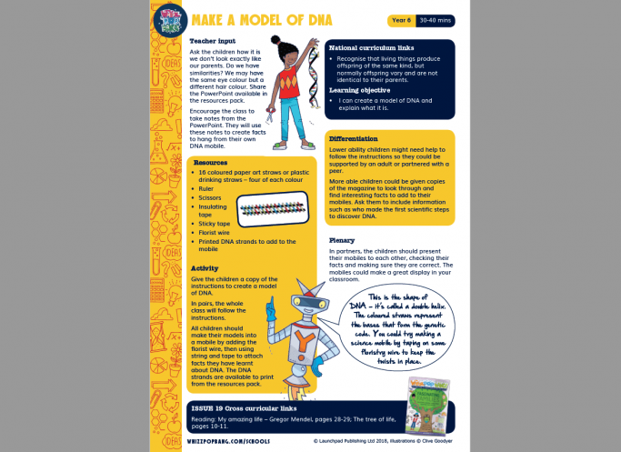 DNA Lesson Plan for Year 6 from Whizz Pop Bang Magazine | Teachwire ...