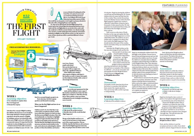 KS1 history – six lessons on the first flight for your your event beyond living memory unit
