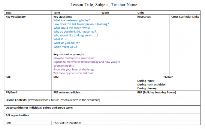 Teacher Lesson Plan Template from www.teachwire.net