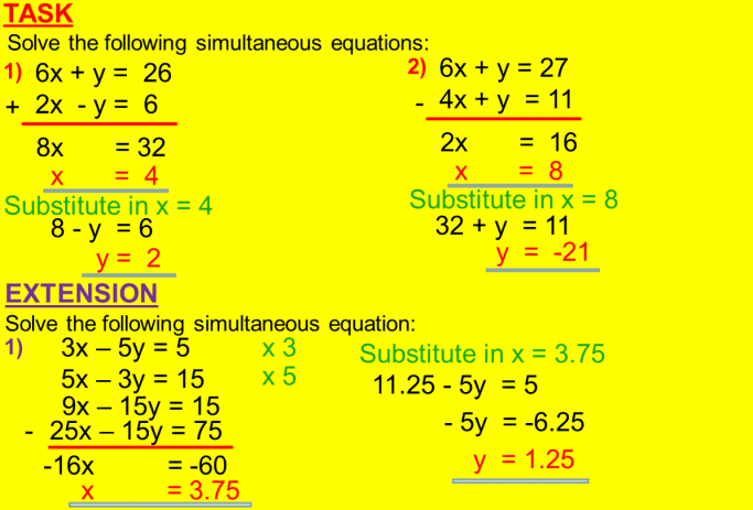 Equation solver simultaneous Simultaneous (System