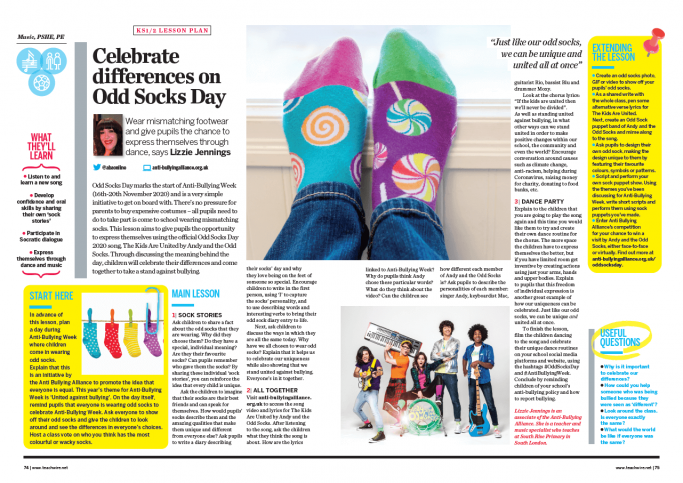Anti Bullying Week 2020 – Odd Socks Day activities