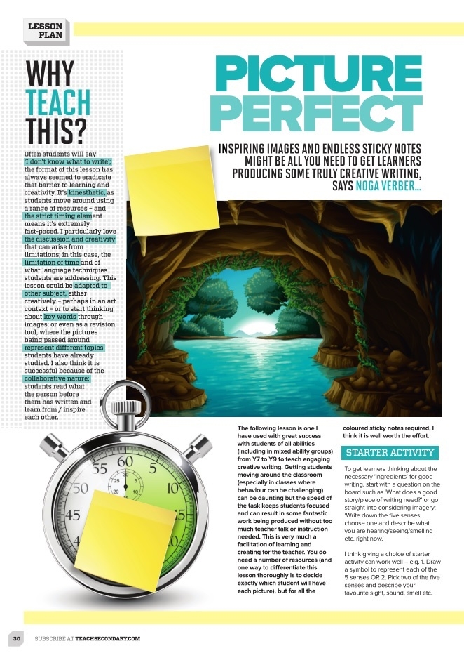 Year 8 creative writing task pdf image