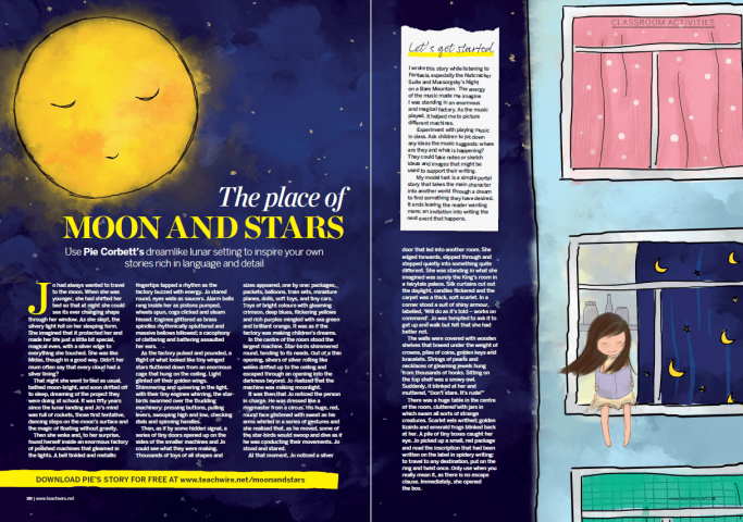 Pie Corbett Original Short Story And Lesson Plan For Ks2 English The Place Of Moon And Stars Teachwire Teaching Resource