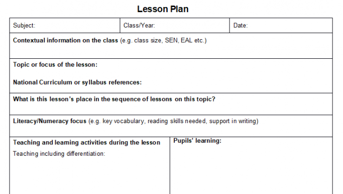 Mini Lesson Plan Template from www.teachwire.net