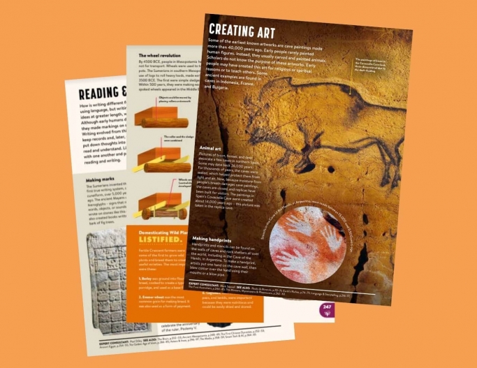 Stone Age KS2 lesson plan and resources – Use a children’s encyclopedia in this cross curricular Stone Age cave art lesson
