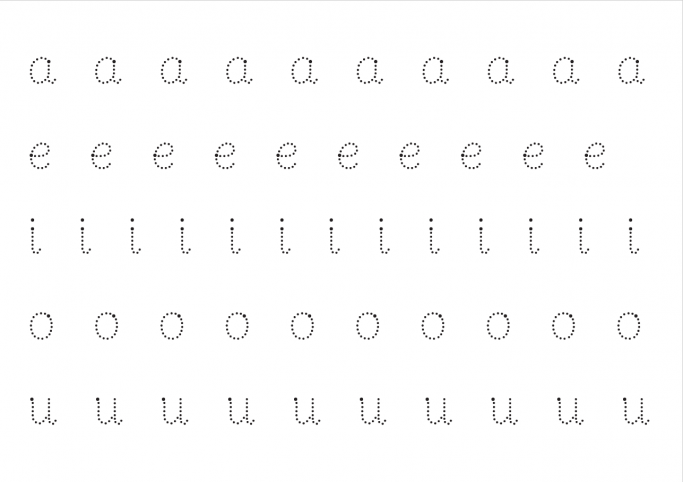 Vowels letter formation worksheet - Handwriting activity ...