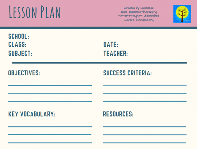 Monthly Lesson Plan Template Free from www.teachwire.net