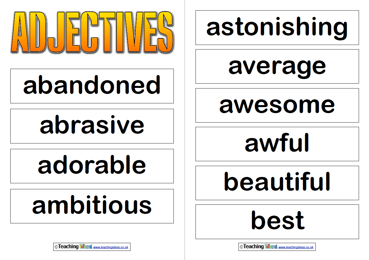 amazing adjectives ks2 learn to be heard