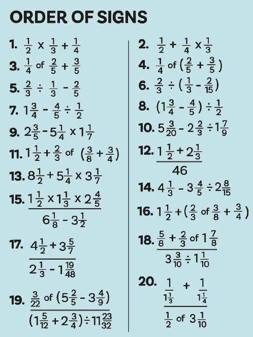 why we should teach order of operations throughout secondary maths