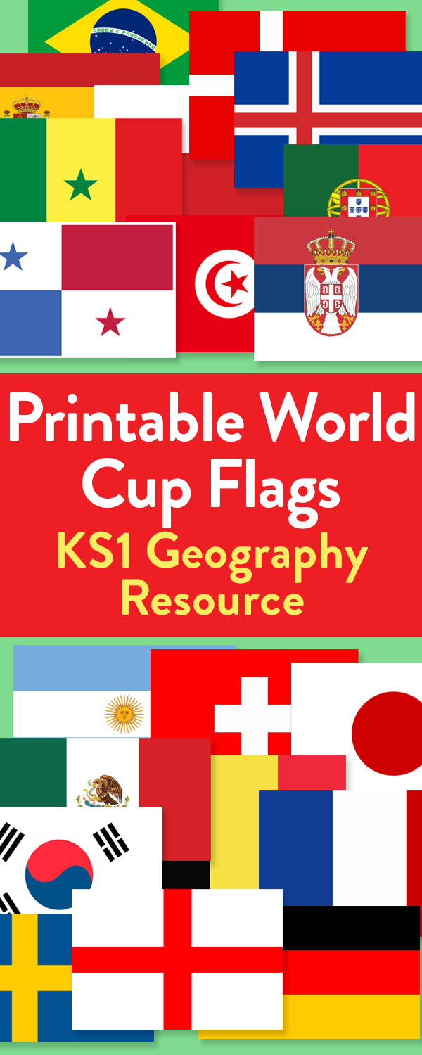 2018 World Cup Printable Flags for all 32 Countries