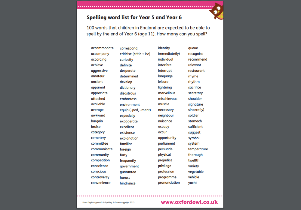 year 6 spelling words 13 of the best worksheets and