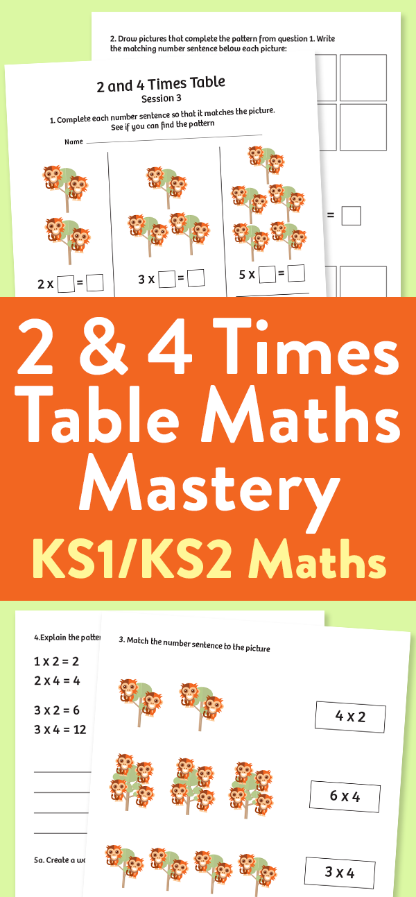 How To Teach The 2 and 4 Times Tables Using Maths Mastery