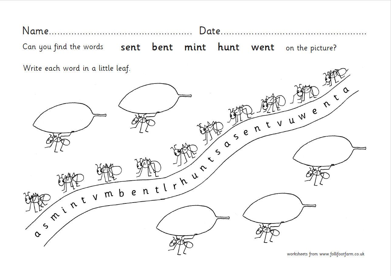 Blending Consonants 3 'nt' Words – Handwriting And - Blending Consonants 3 'nt' Words – Handwriting And