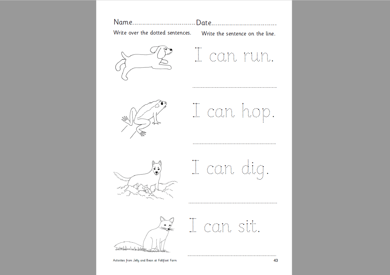 first words writing 2 worksheet handwriting and comprehension