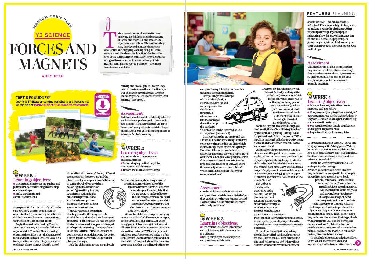 forces and magnets year 3