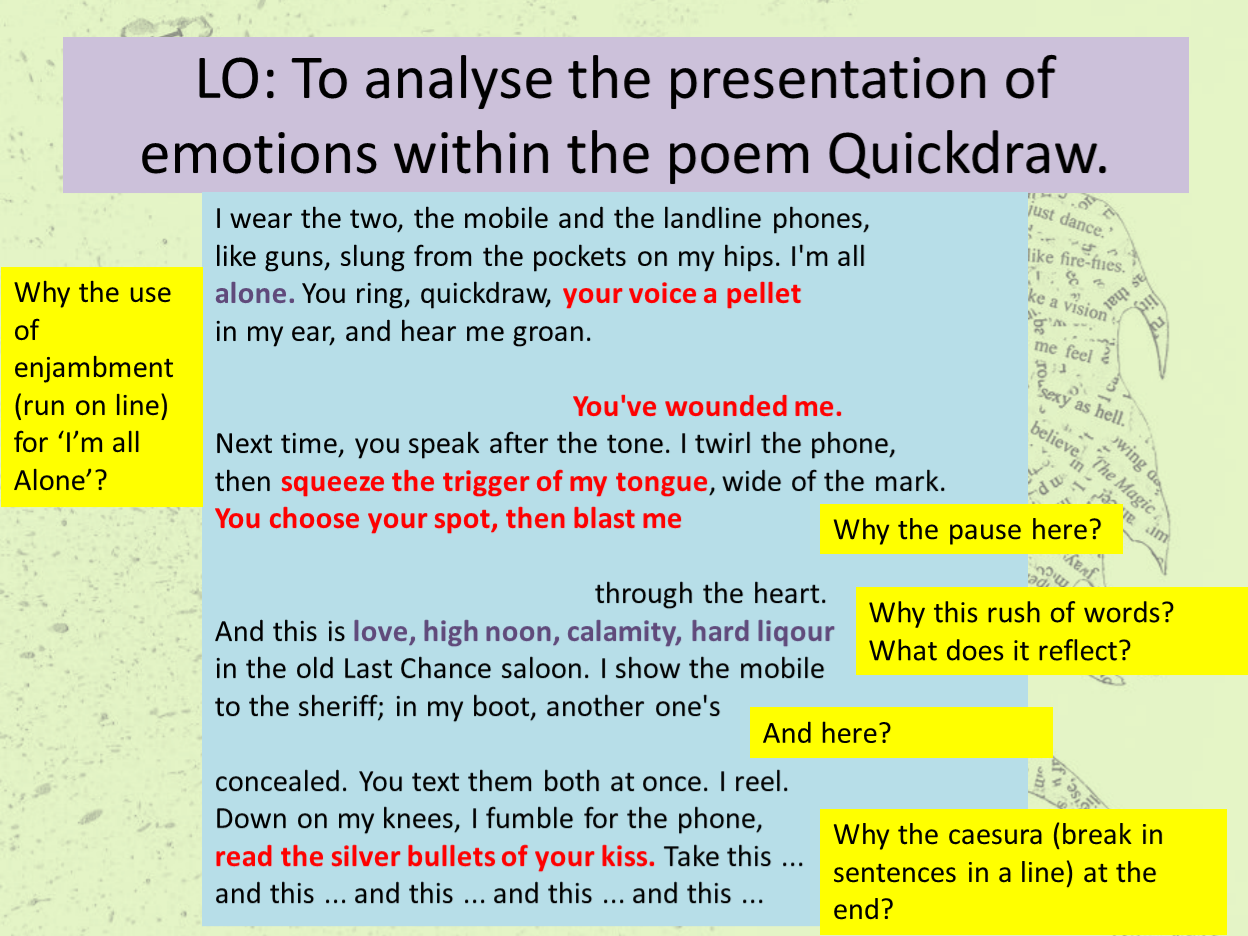 Unseen Poetry Comparison Activity for KS3 and KS4 English