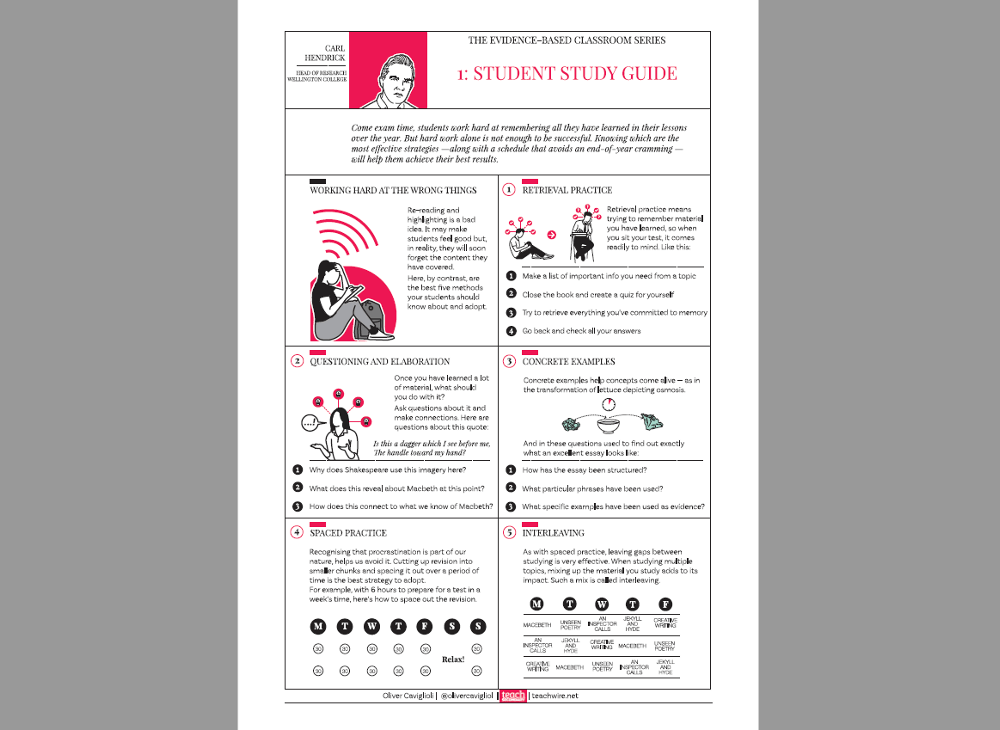 The 5 Most Effective Study Strategies For Gcse Revision Teachwire Teaching Resource