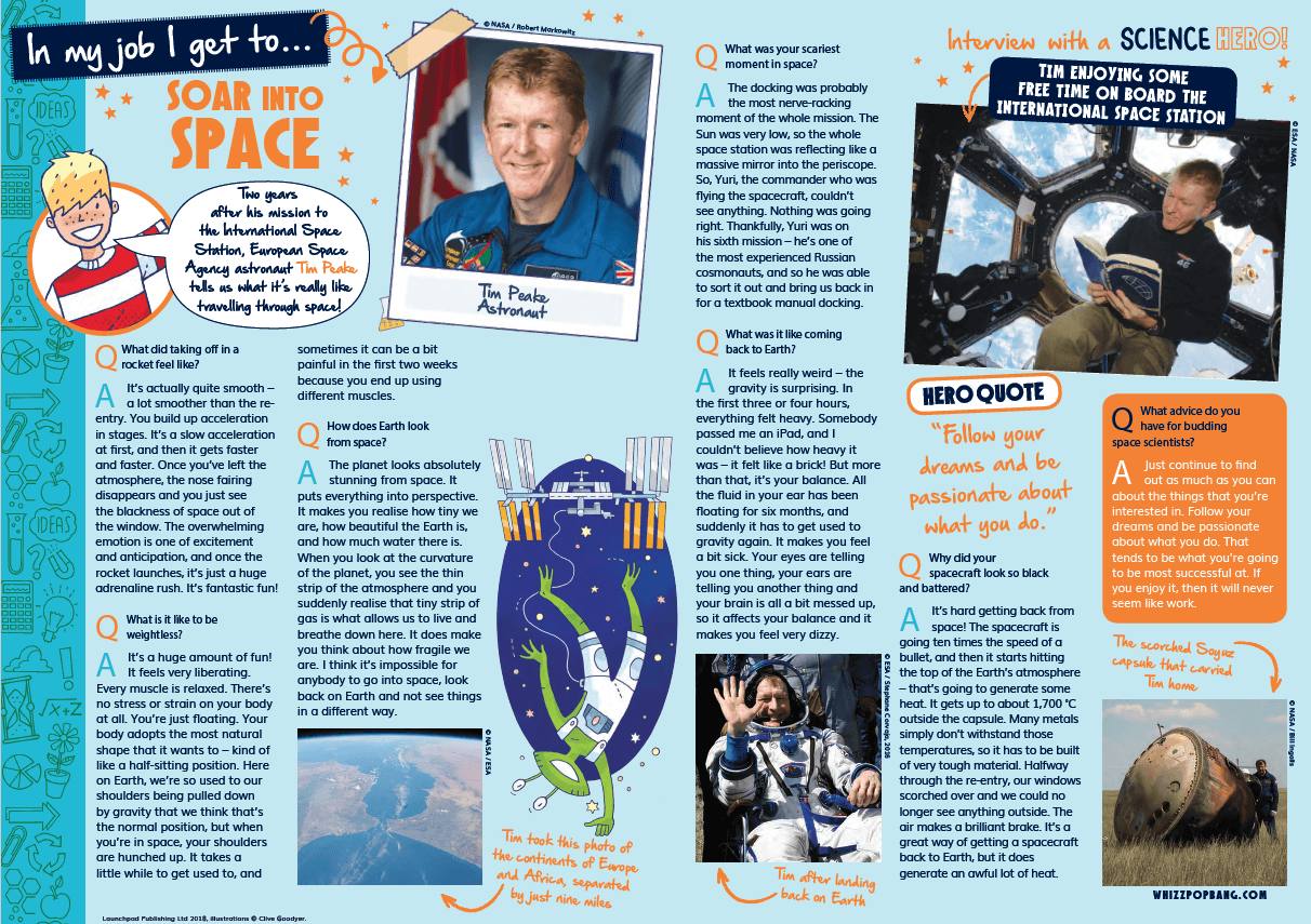 qa with astronaut tim peake and differentiated worksheets for year 5