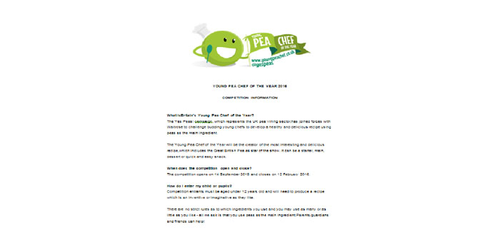 Yes Peas! Resource Pack – PSHE/food technology activities for KS1 to KS3