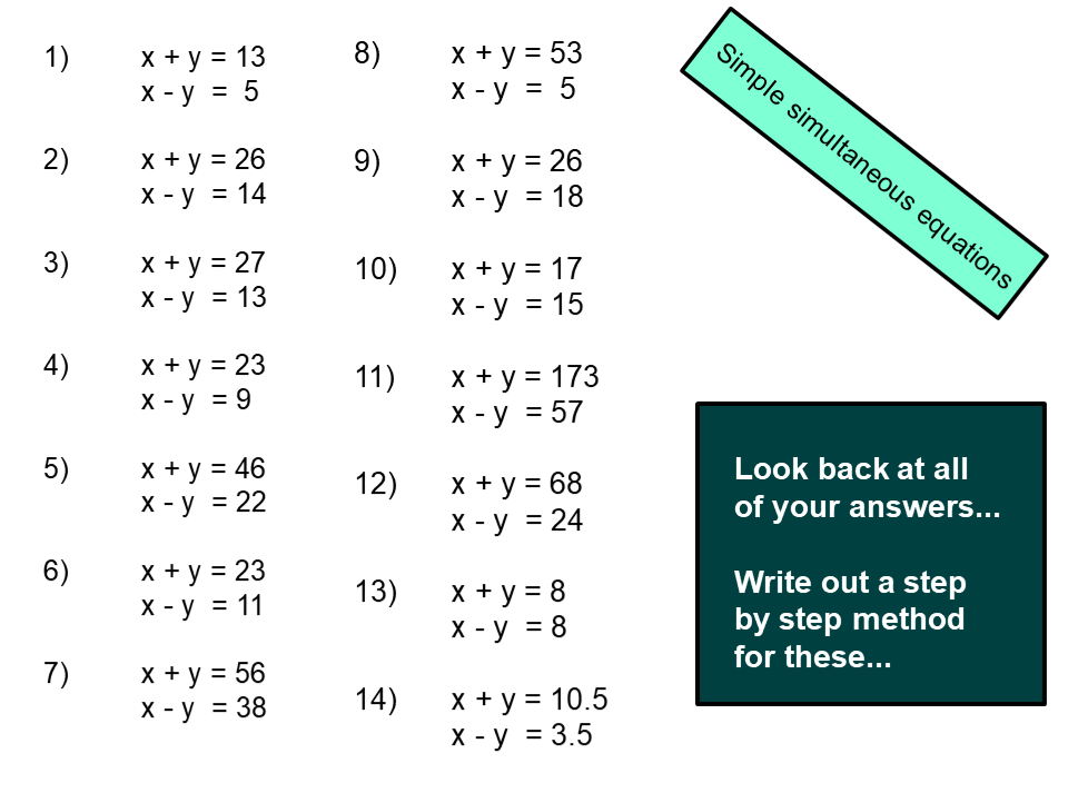 Introduce Simultaneous Equations Using Area - Lesson Plan ... Introduce Simultaneous Equations Using Area - Lesson Plan ...