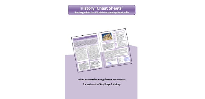 History Cheat Sheets - KS2 history teaching tool