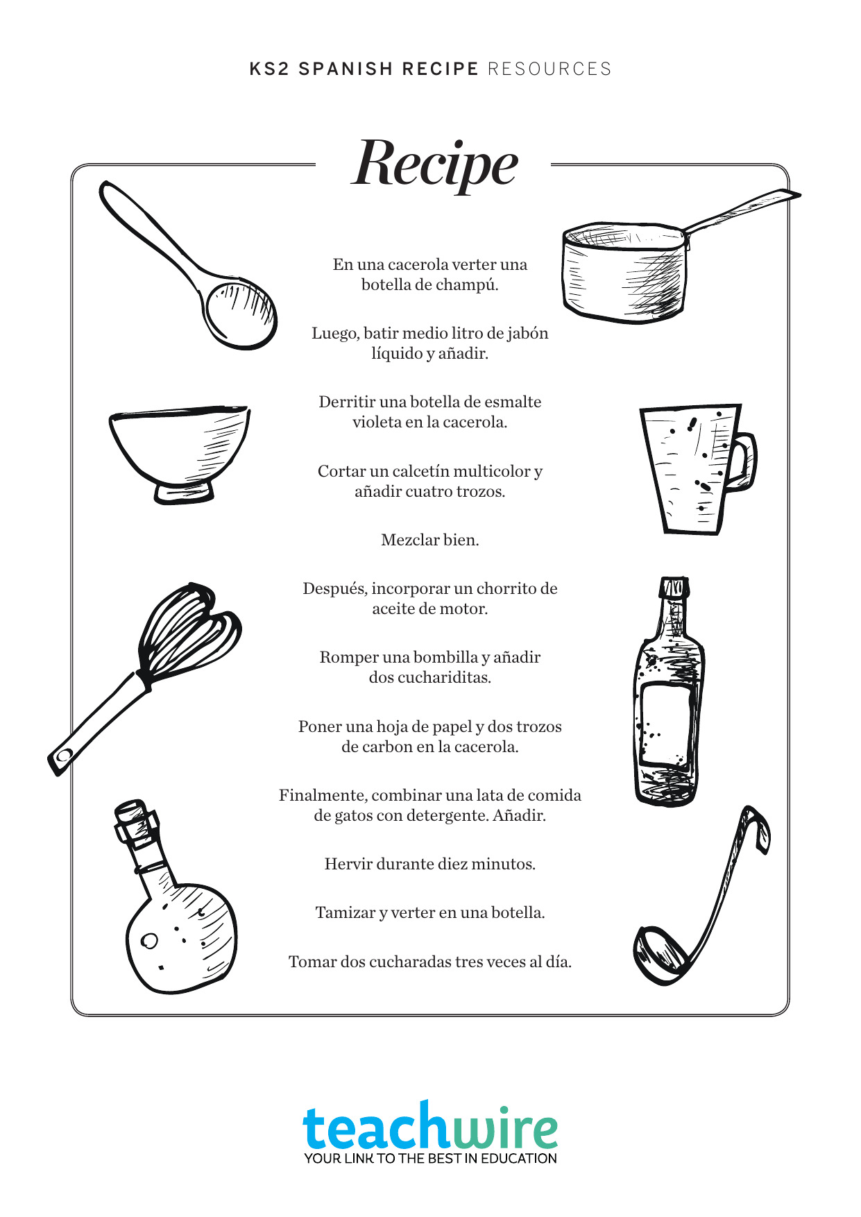 KS2 Spanish Recipe Resources | Teachwire Teaching Resource