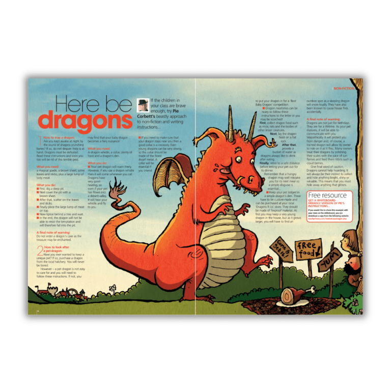 Writing instructions KS2 Trap a dragon with Pie Corbett Teachwire
