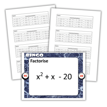 Algebra bingo