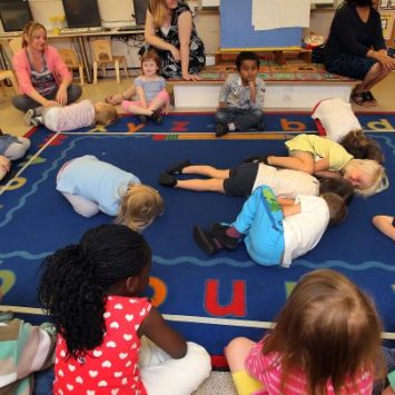 Helicopter Stories being acted out in a classroom