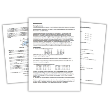 Factorising quadratic expressions