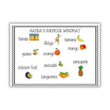 Handa's Surprise activities word mat