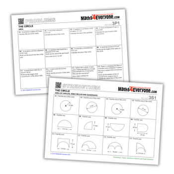 Area of a circle worksheet