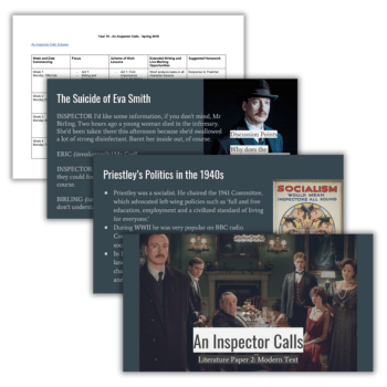 An Inspector Calls GCSE medium term plan