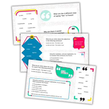 Adjectival agreement French resources