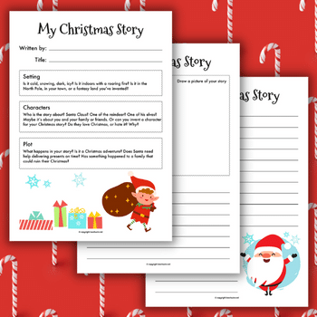 Christmas story worksheets