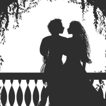 Romeo and Juliet character silhouettes