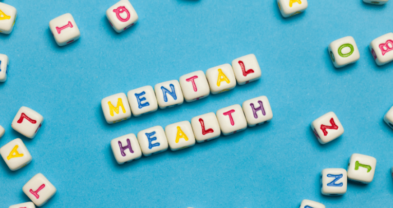 Tiles spelling out Mental Health