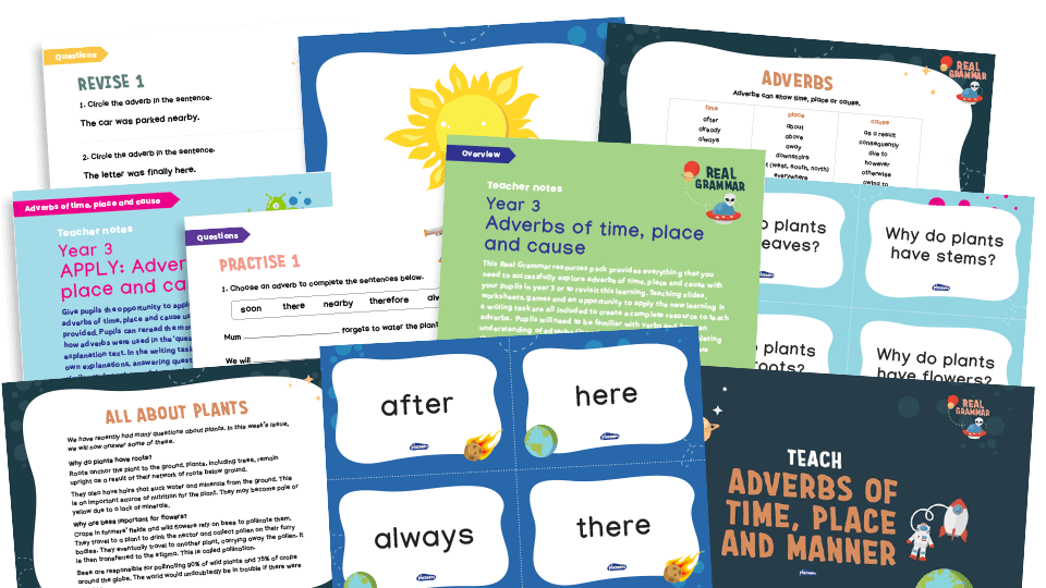 Year 3 adverbs resource pack