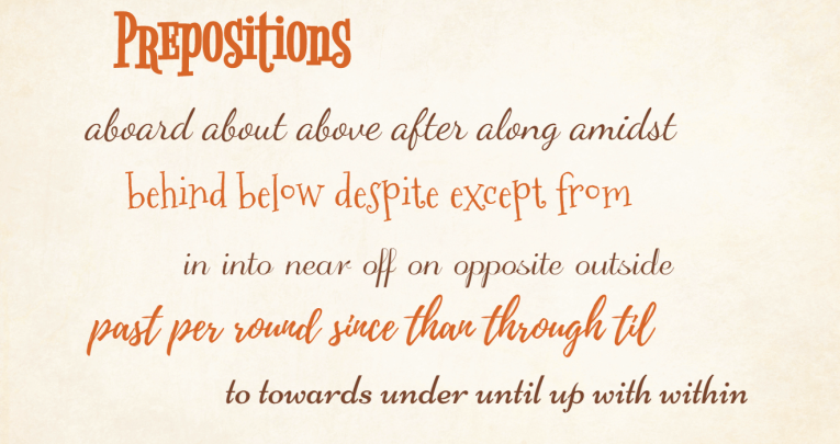 Preposition resources – 9 of the best examples, activities and